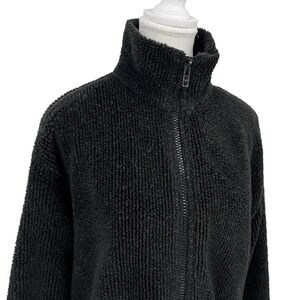 🔴 5 for $25! Vintage 90’s Limited Sport USA Fleece Jacket Black‎ Petite Small